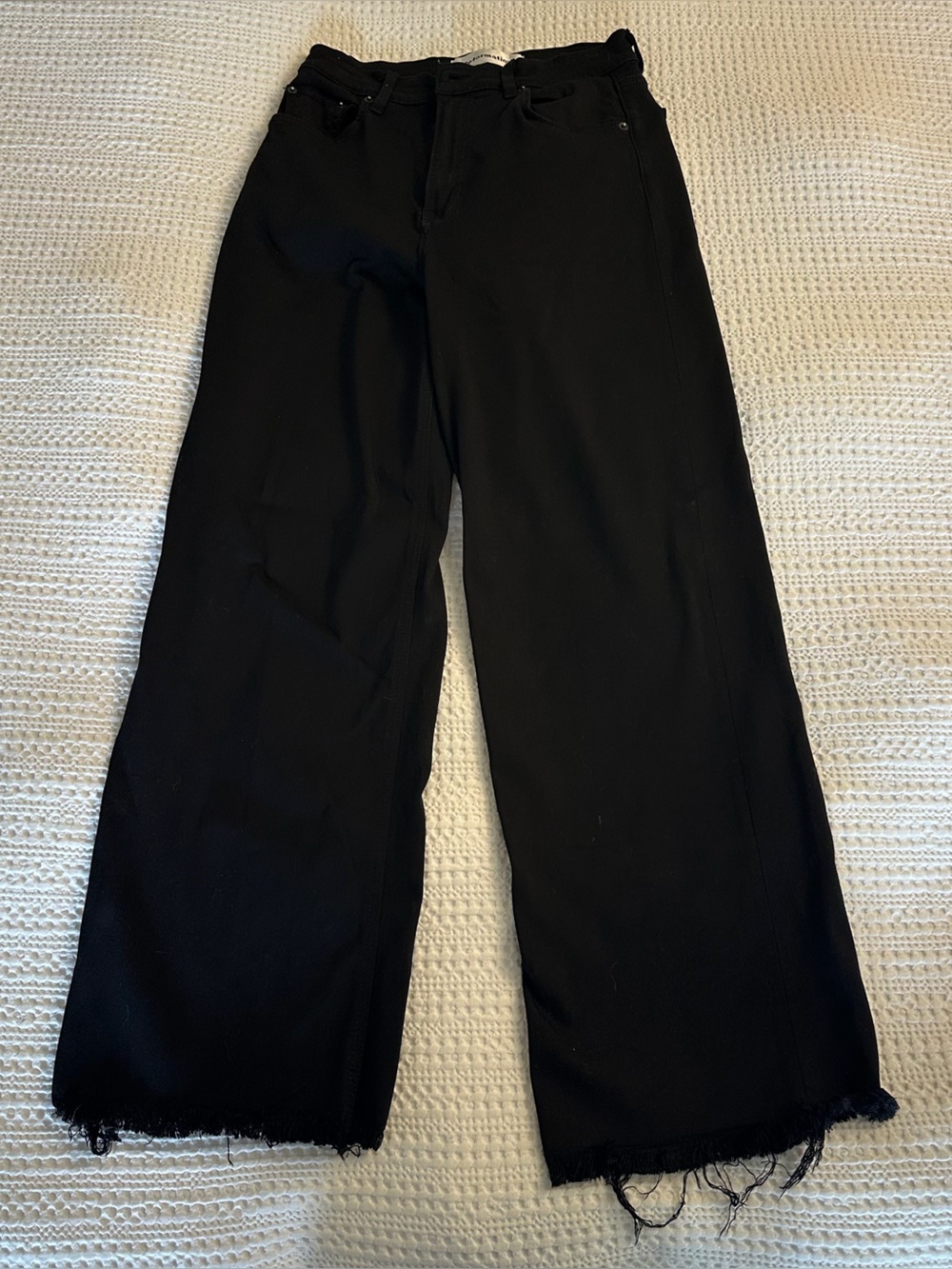 Reformation Black High-Rise Stretch Flood Jeans
